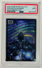 Load image into Gallery viewer, 2022 Star Wars Galaxy - Inside the Mediation Chamber #71 Wave refractor Number 41/99 PSA 9 Mint
