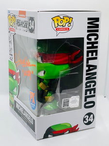 Michelangelo 34 Teenage Mutant Ninja Turtles PX Previews exclusive Funko Pop signed by Townsend Coleman with inscription "Mikey"