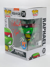 Load image into Gallery viewer, Raphael 31 Teenage Mutant Ninja Turtles PX Previews exclusive Funko Pop signed by Rob Paulsen with inscription &quot;Raph&quot;
