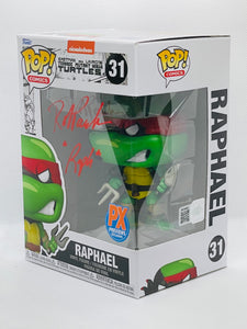 Raphael 31 Teenage Mutant Ninja Turtles PX Previews exclusive Funko Pop signed by Rob Paulsen with inscription "Raph"