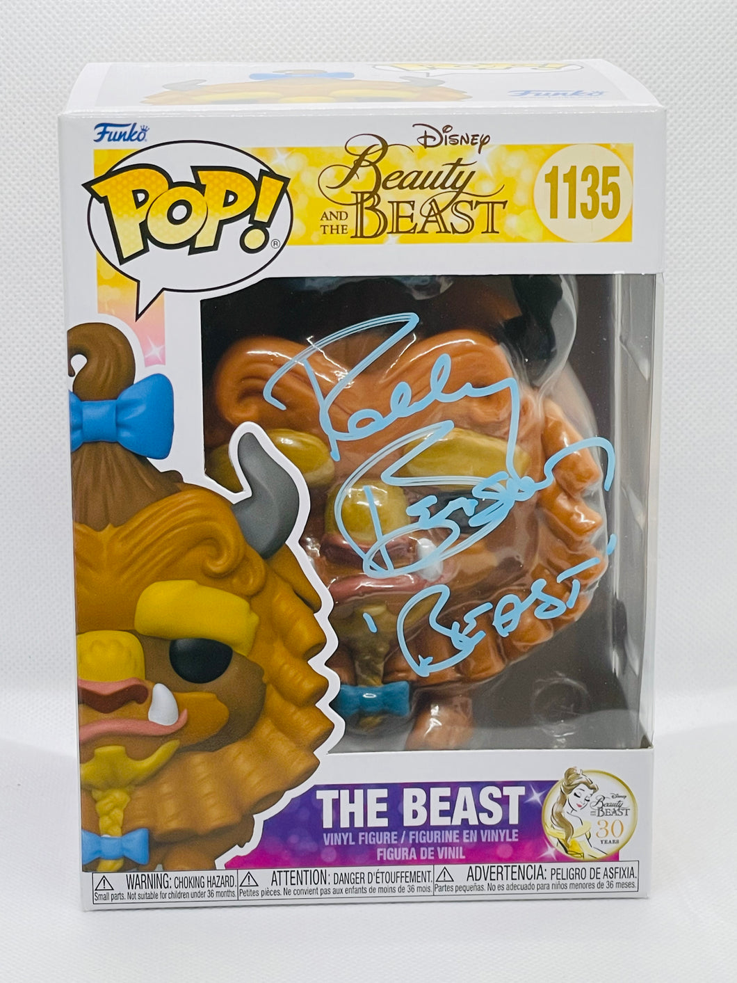 The Beast 1135 Beauty & the Beast Funko Pop signed by Robbie Benson