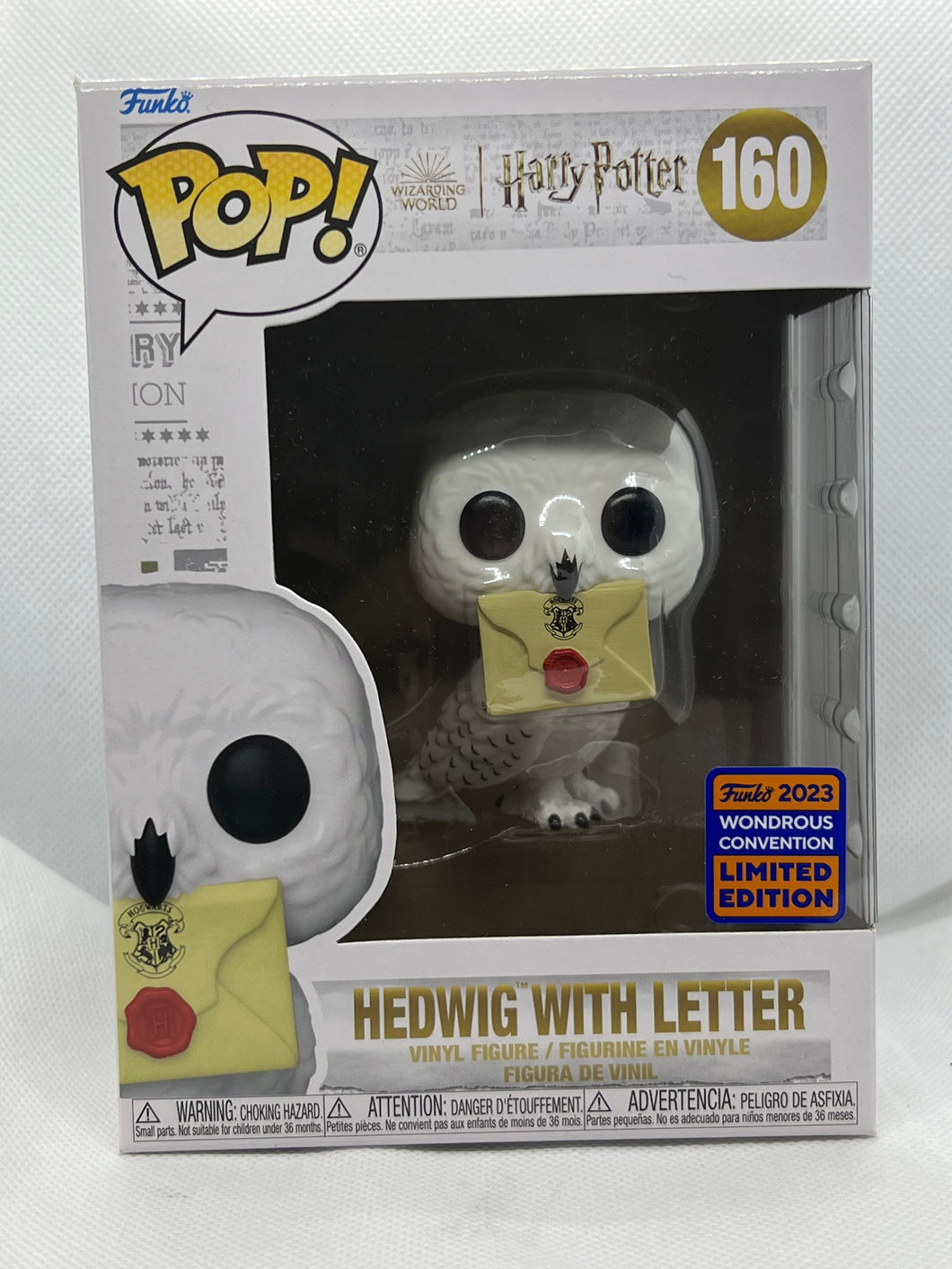 Hedwig with Letter 160 Harry Potter Wondrous Convention 2023 Limited Edition Funko Pop