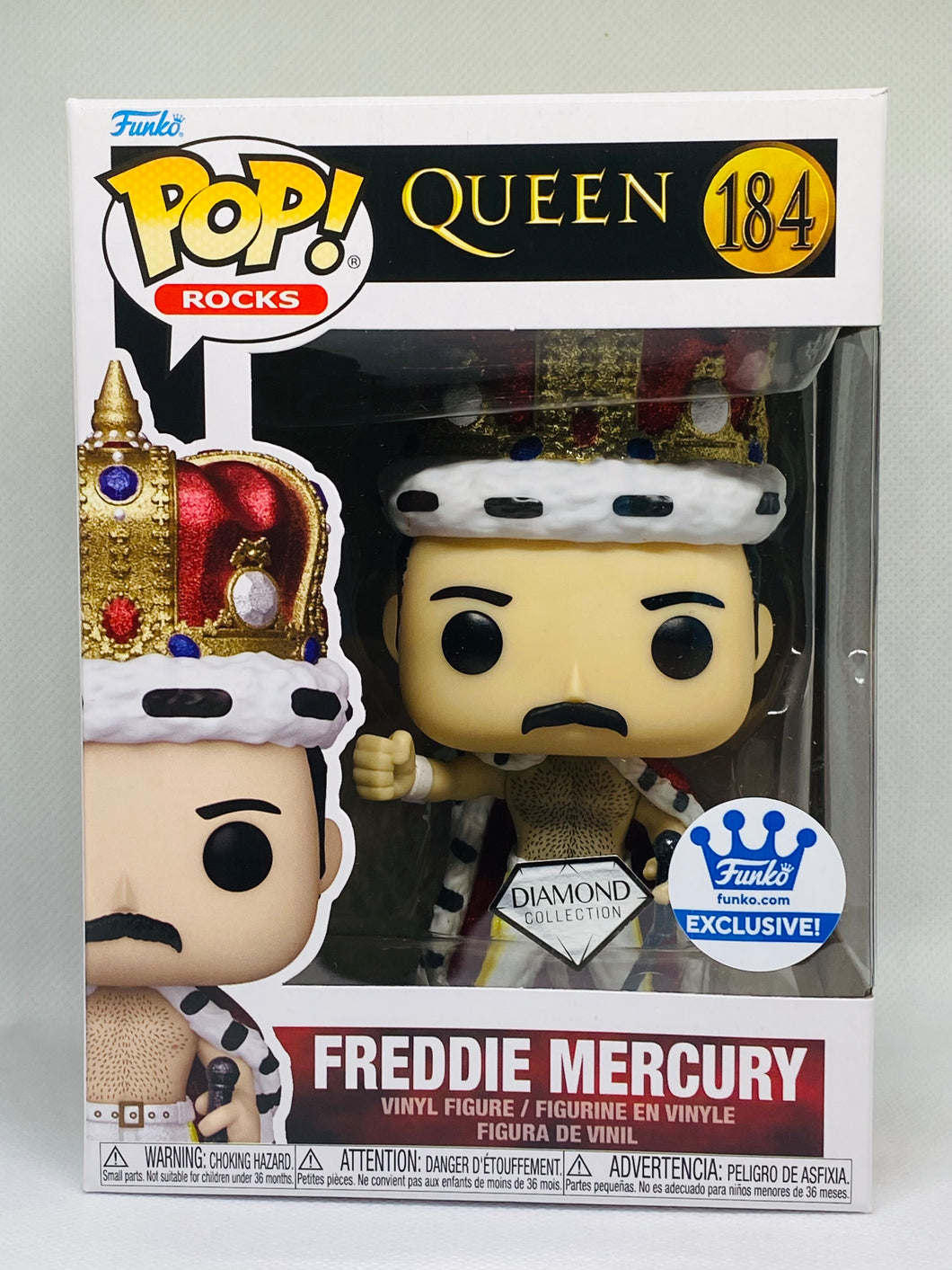Freddie Mercury (Diamond Glitter) 184 Queen Funko Shop Exclusive Funko Pop