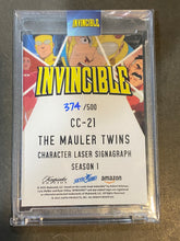 Load image into Gallery viewer, Mauler Twins CC-21 374/500 - Keepsake Invincible LACC Exclusive Signagraph Hand Numbered Card /500
