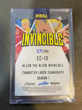 Load image into Gallery viewer, Keepsake Invincible LACC Exclusive Sunday September 28th Signagraph Hand Numbered Card - Allen the Alien and Invincible CC-13 27/250

