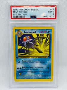 First Edition 1999 Pokemon Fossil 44/62 Tentacruel PSA MT 9