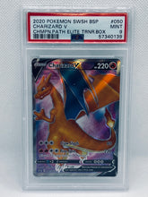 Load image into Gallery viewer, Graded Pokemon - 2020 Champions Path Charizard V Elite Trainer Box Promo SWSH 050 PSA 9
