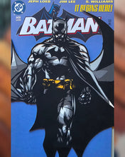 Load image into Gallery viewer, Batman #608 Jim Lee Paper Blade Art on Comic By Rick Sharif
