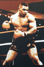 Load image into Gallery viewer, Iron Mike Tyson by Rick Sharif - FRAMED  [A3 Size (297 x 420 mm) (11.7 x 16.5 in) in a FRAME]
