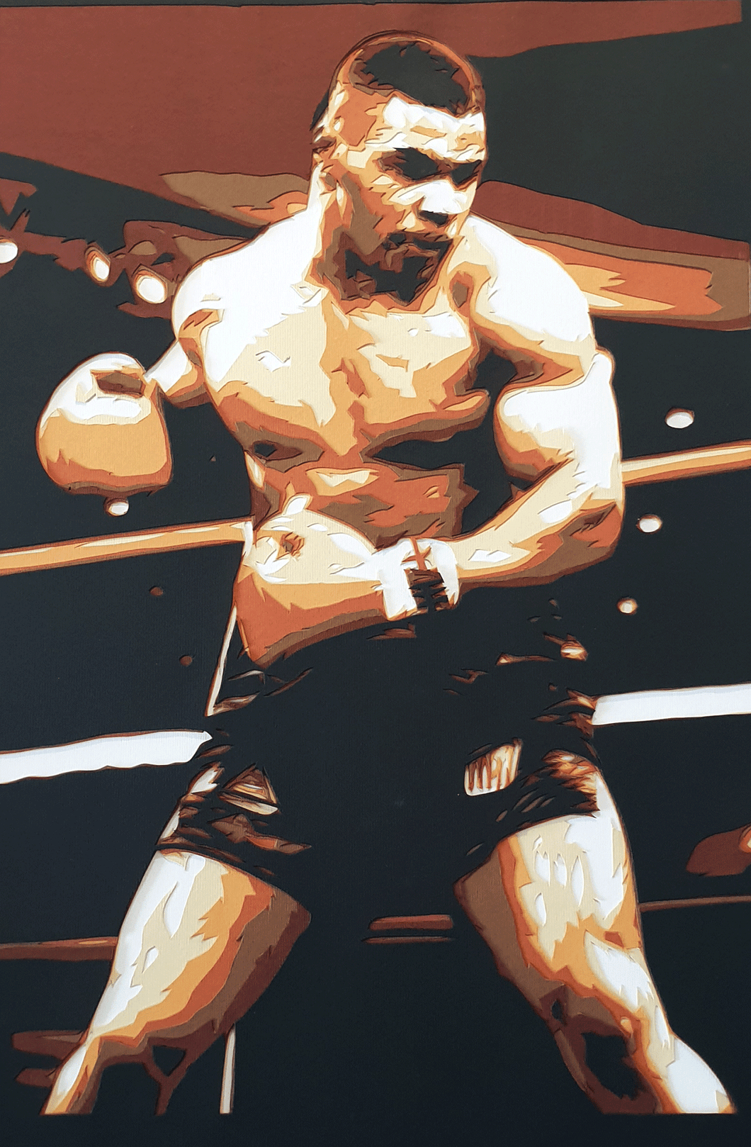 Iron Mike Tyson by Rick Sharif - FRAMED  [A3 Size (297 x 420 mm) (11.7 x 16.5 in) in a FRAME]