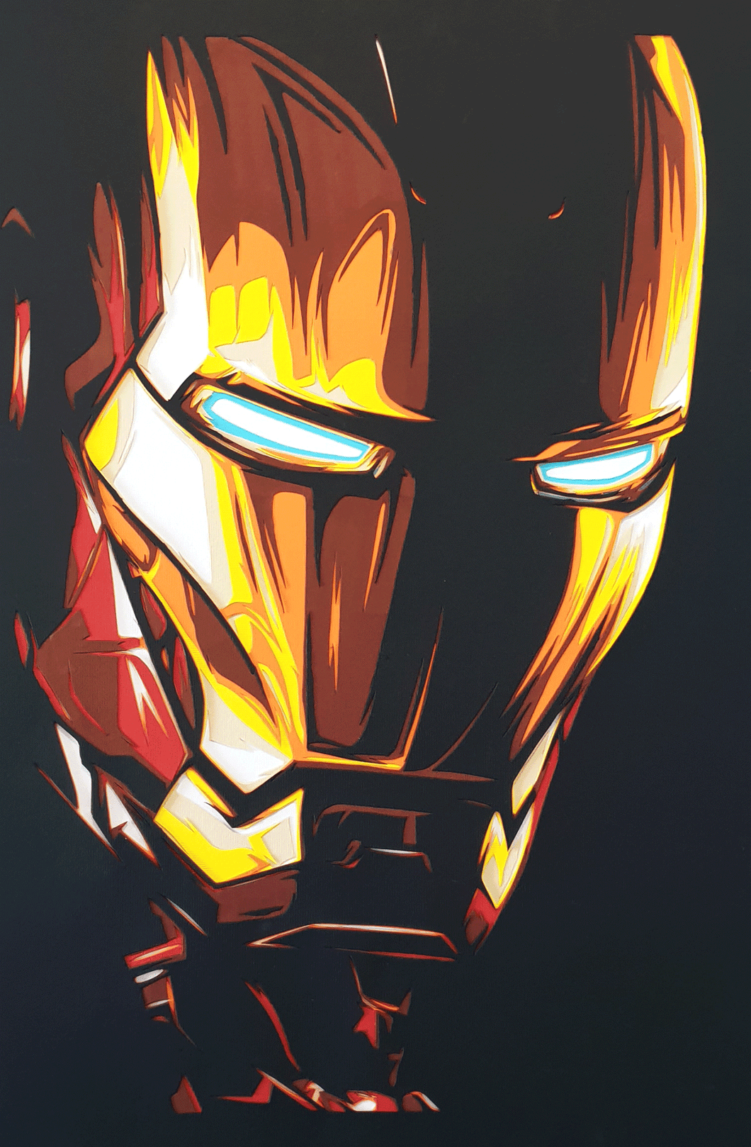 Iron Man by Rick Sharif - FRAMED  [A3 Size (297 x 420 mm) (11.7 x 16.5 in) in a FRAME]