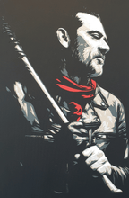 Load image into Gallery viewer, Negan and Lucille (The Walking Dead) by Rick Sharif - FRAMED - [A3 Size (297 x 420 mm) (11.7 x 16.5 in) in a FRAME]
