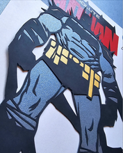 Load image into Gallery viewer, Absolute Batman #1 Bruno Redondo Homage Paper Blade Art on Comic By Rick Sharif
