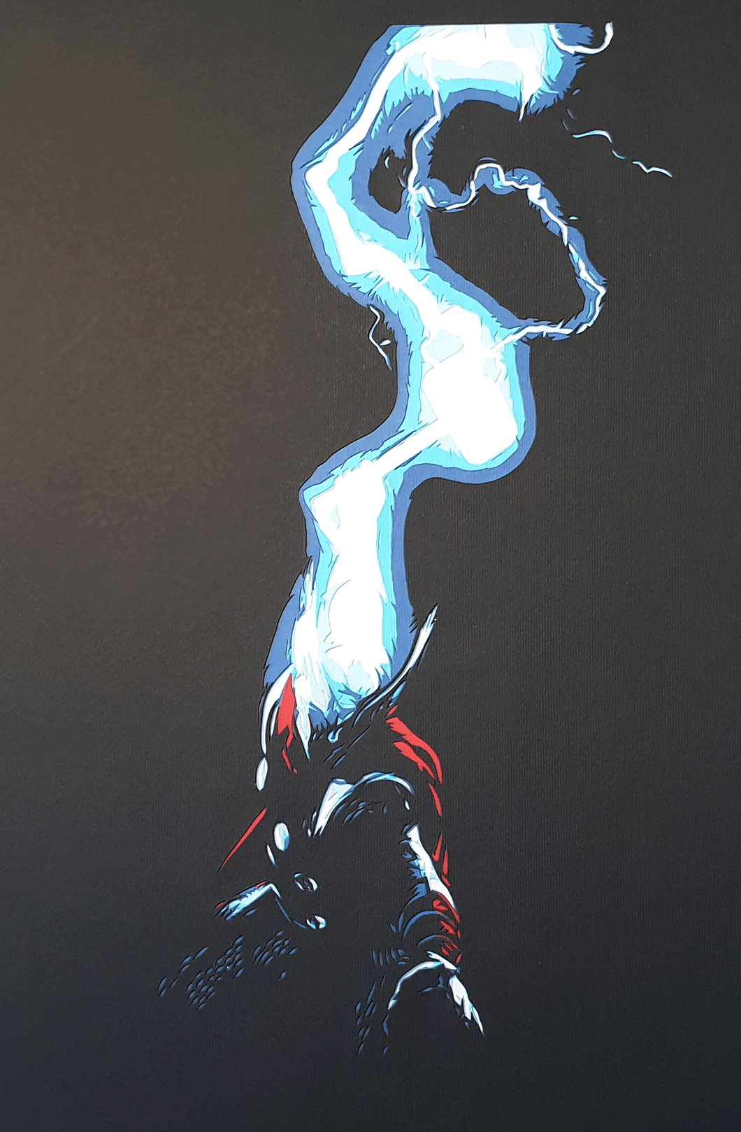 Thor - God Of Thunder by Rick Sharif - FRAMED [A3 Size (297 x 420 mm) (11.7 x 16.5 in) in a FRAME]