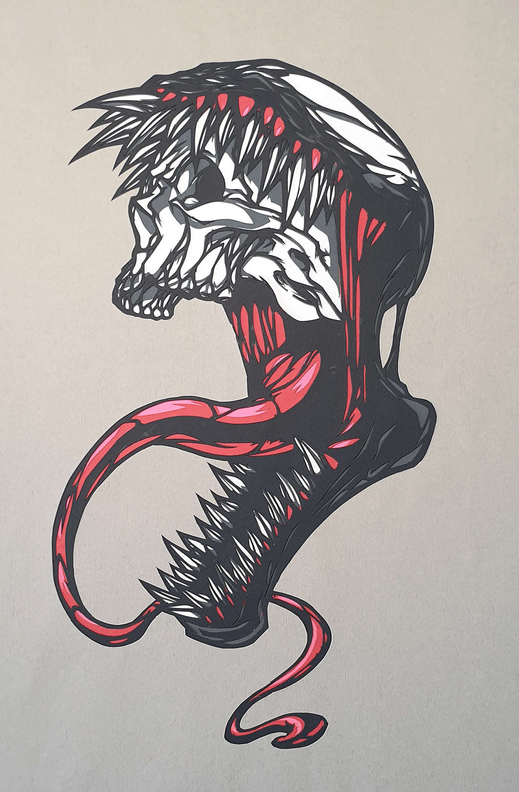 Venom Skull by Rick Sharif - FRAMED [A3 Size (297 x 420 mm) (11.7 x 16.5 in) in a FRAME]