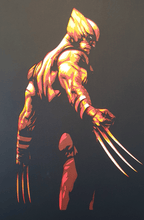 Load image into Gallery viewer, Wolverine Fire Version by Rick Sharif - FRAMED [A3 Size (297 x 420 mm) (11.7 x 16.5 in) in a FRAME]
