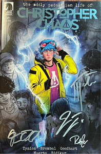 The Oddly Pedestrian Life of Christopher Chaos #1 (Foil cover) signed by James Tynion IV, Tate Bromball, Isaac Goodhart & Nick Robles