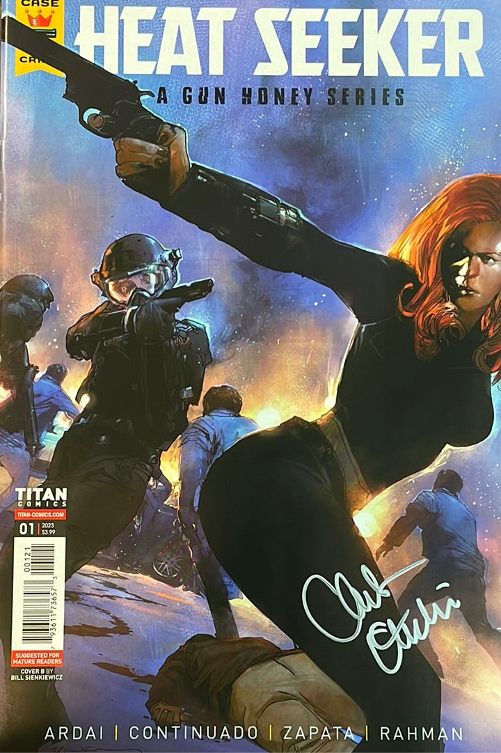 Heat Seeker (A Gun Honey Series) #1 Bill Sienkiewicz cover signed by Charles Ardai