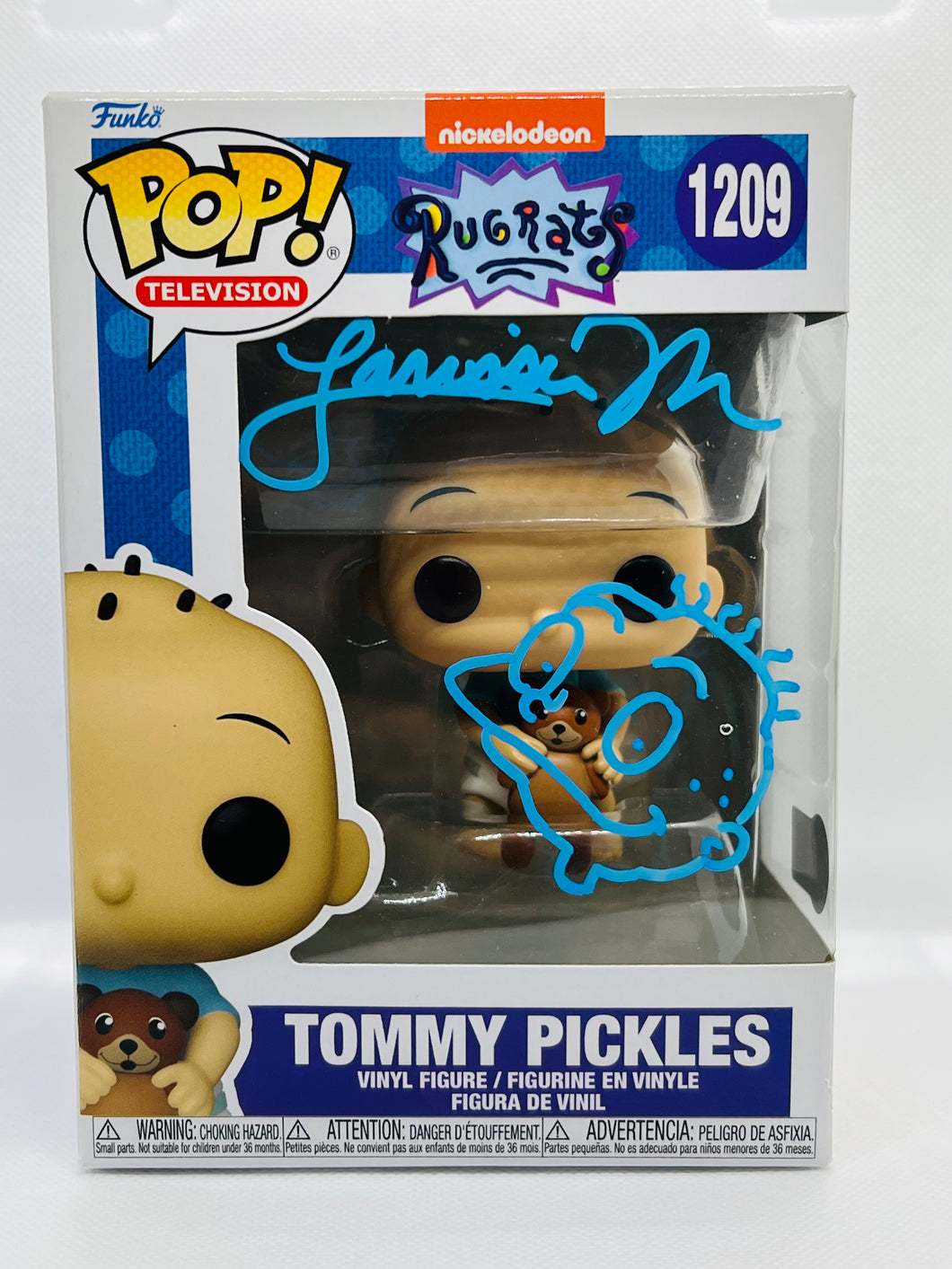 Tommy Pickles 1209 Rugrats Funko Pop signed and Sketched by Larissa Marantz Beckett Witnessed