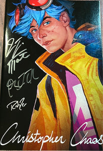 The Oddly Pedestrian Life of Christopher Chaos #1 (Nick Robles variant) signed by James Tynion IV, Tate Bromball, Isaac Goodhart & Nick Robles