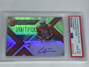 Connor Williams Autographed 2018 Panini Elite Draft Picks - PSA Graded Gem Mint 10