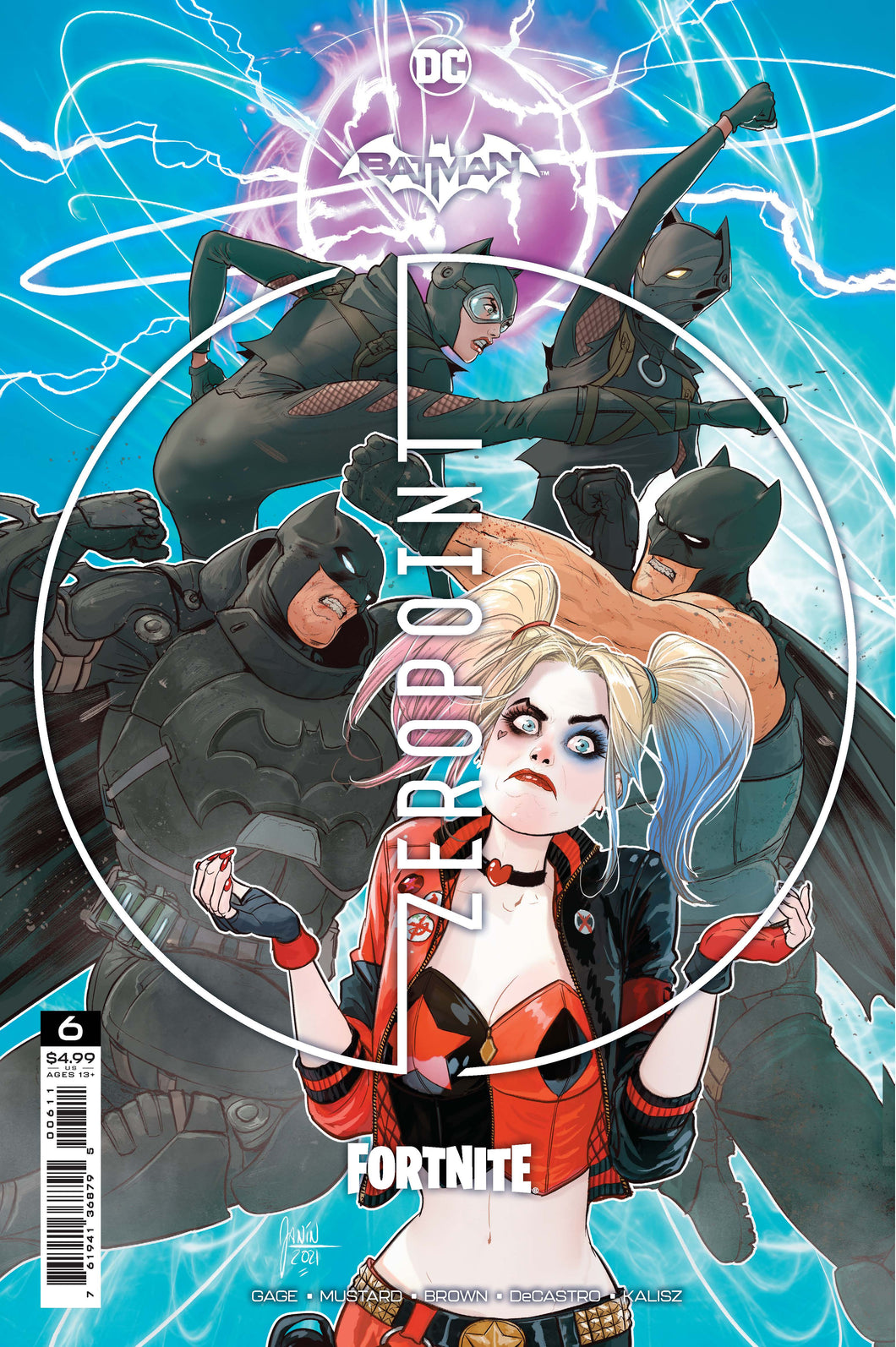 BATMAN FORTNITE ZERO POINT #6 -Cover A Harley Quinn- 1st Print - Factory Sealed+Skin Code