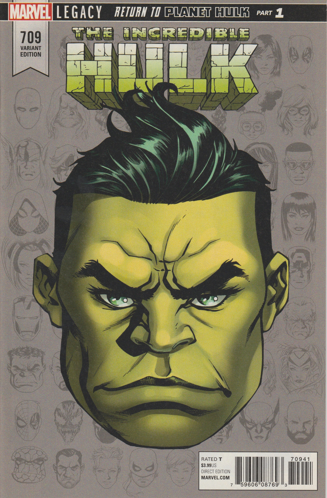 The Incredible Hulk 709 (Headshot variant) 2017