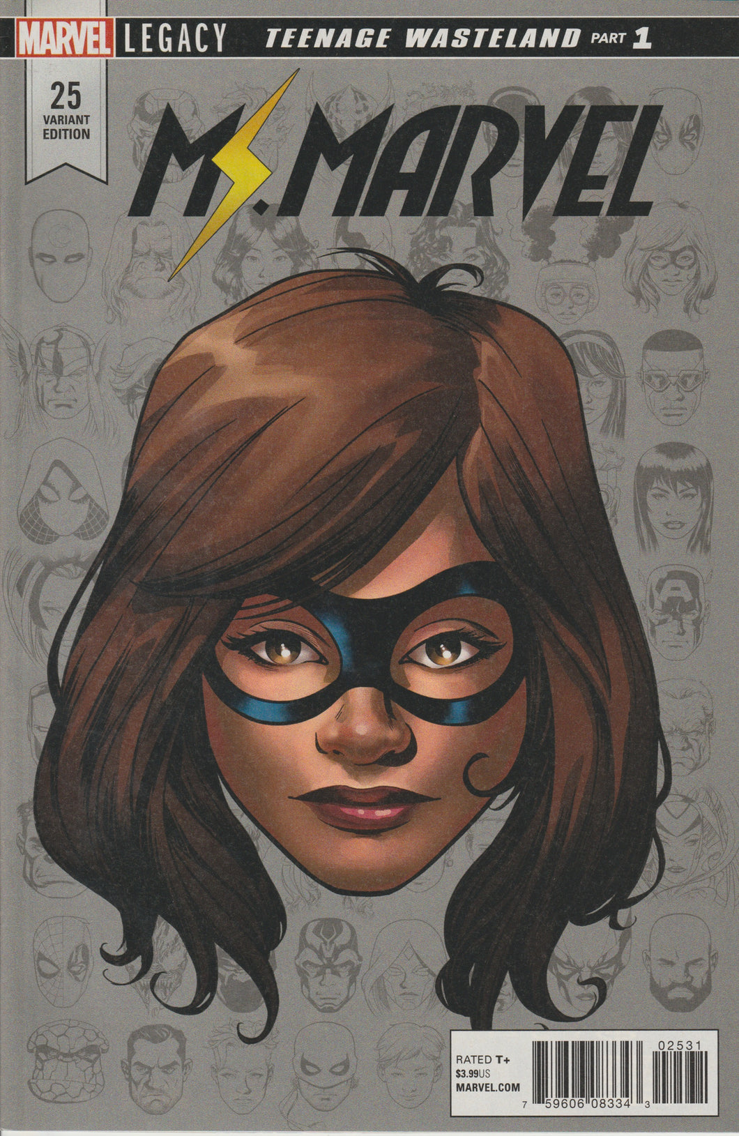 Ms. Marvel 25 (Headshot variant) 2018