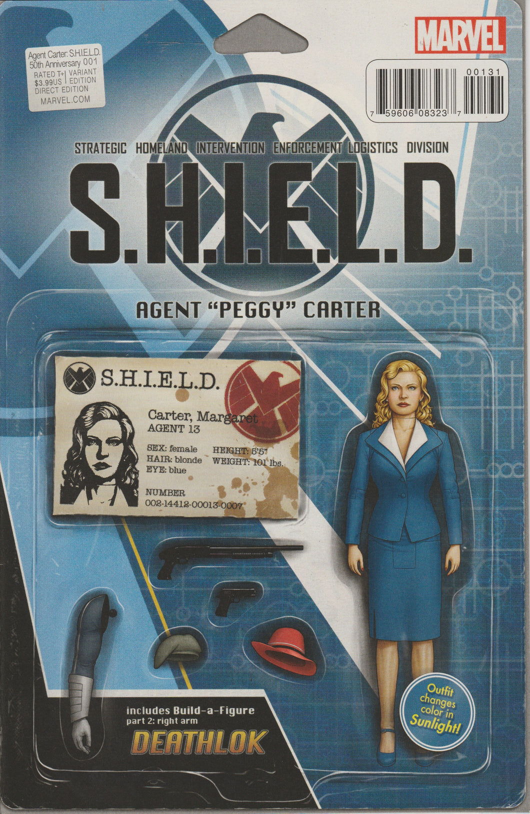 Agent Carter S.H.I.E.L.D. 50th Anniversary #1 (Action Figure variant Agent Peggy Carter)