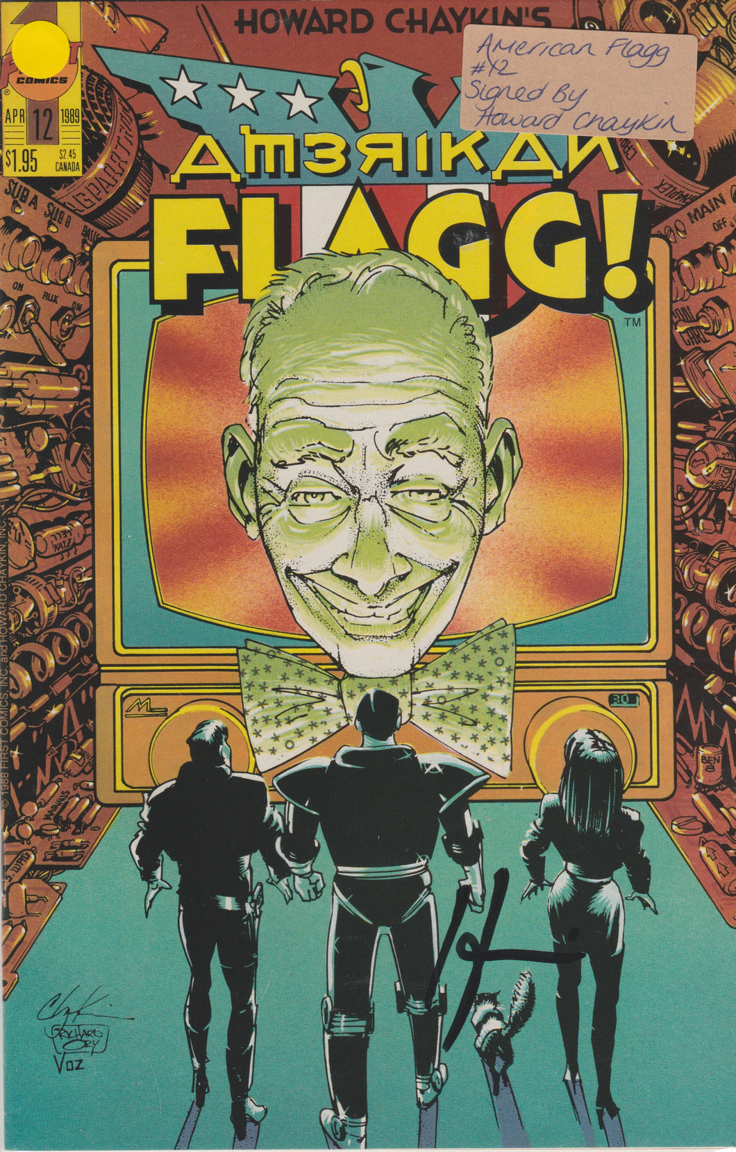 Amerikan Flagg 12 signed by Howard Chaykin