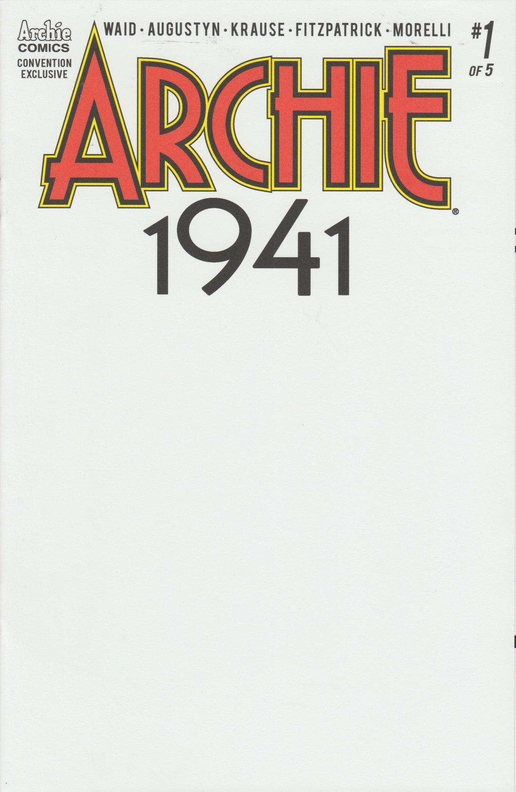 Archie 1941 #1 (blank cover)