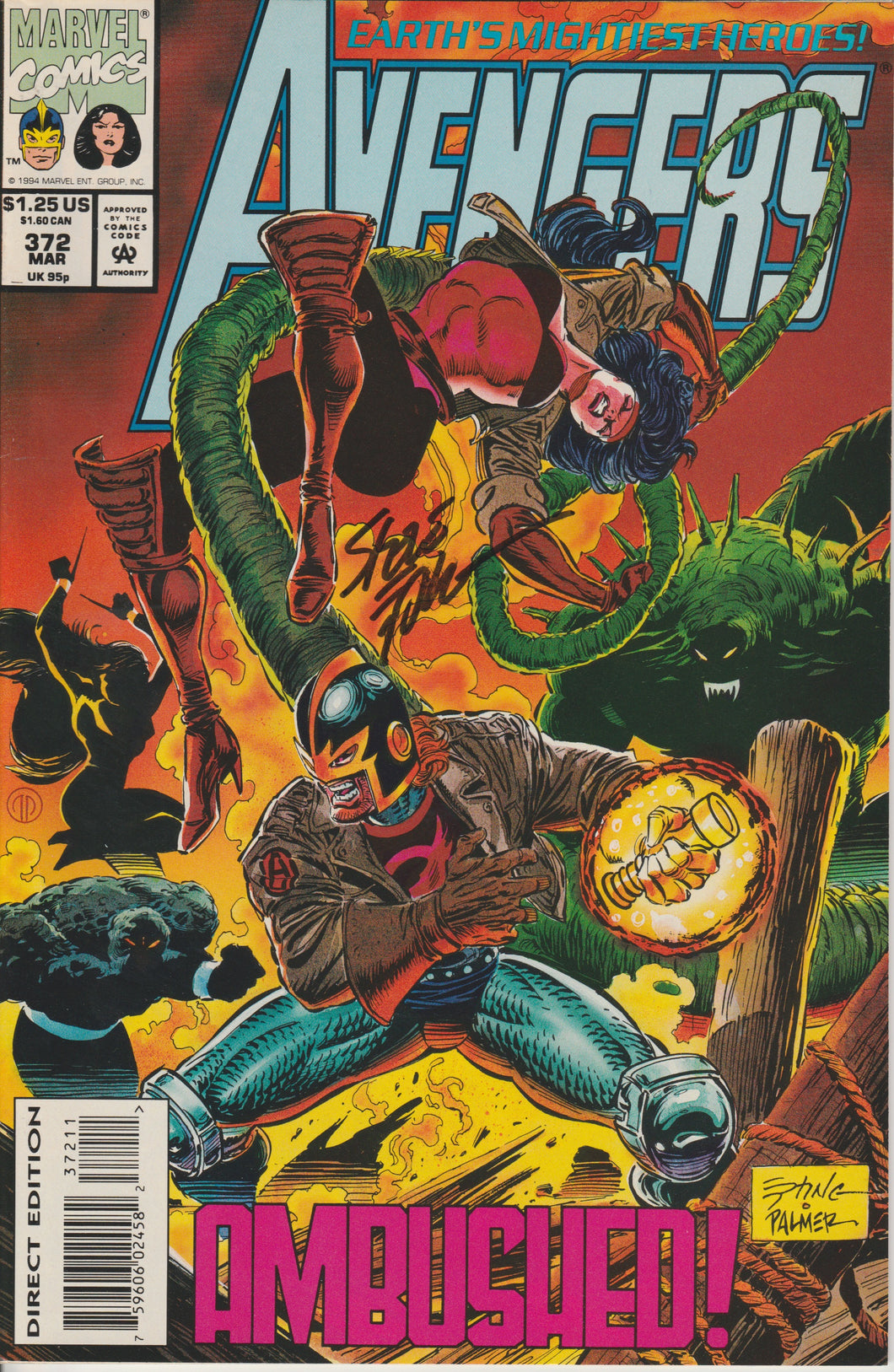 Avengers 372 signed by Steve Epting