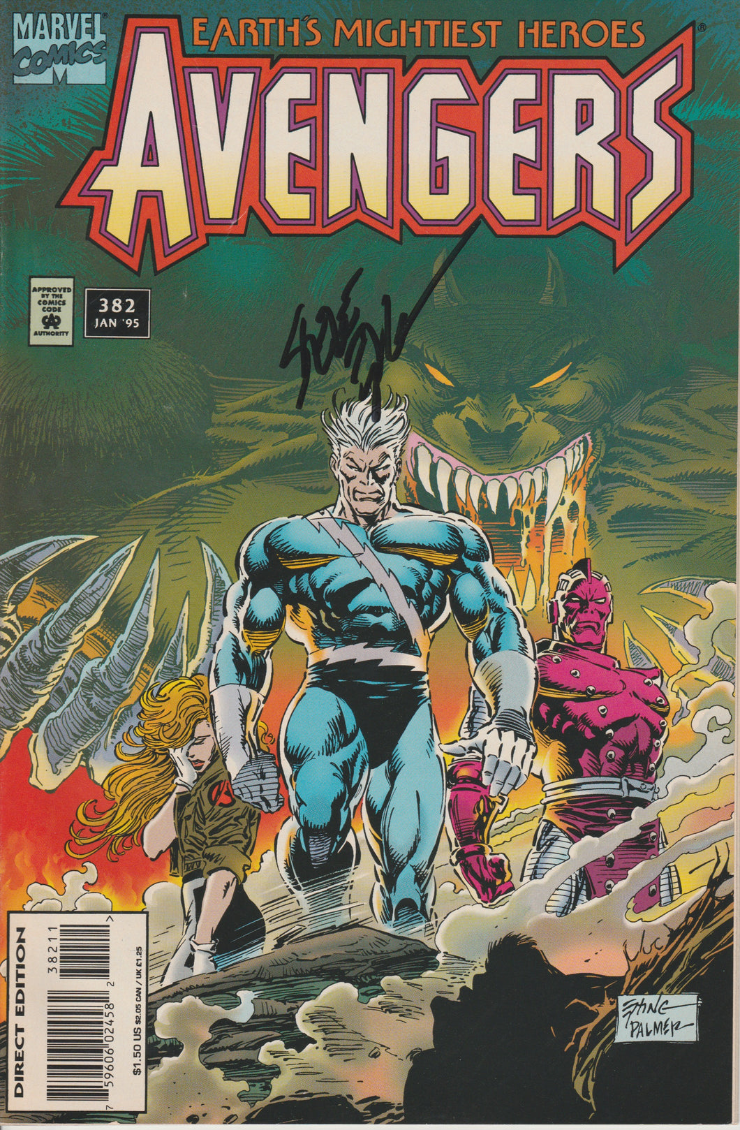 Avengers 382 signed by Steve Epting
