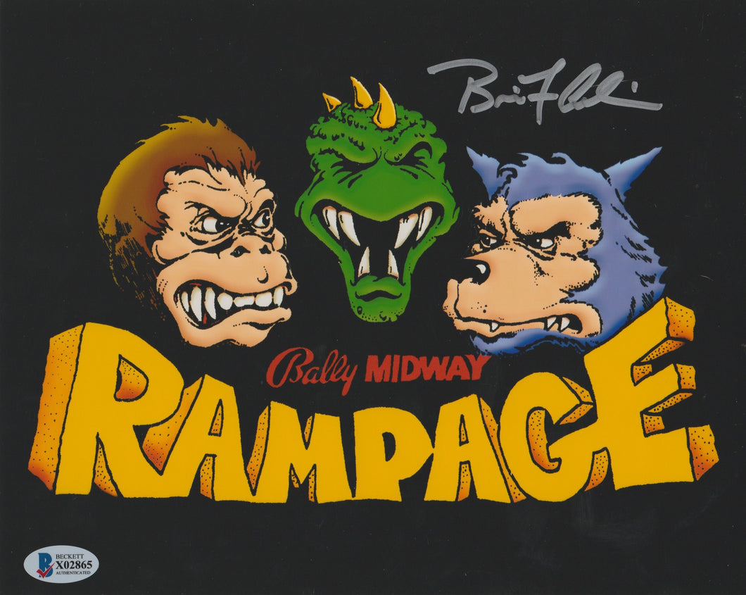Rampage 8x10 photo signed by Brian Colin (Video gam designer, artist and animator)