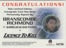 Load image into Gallery viewer, Branscombe Richmond (License to Kill) James Bond signed trading card
