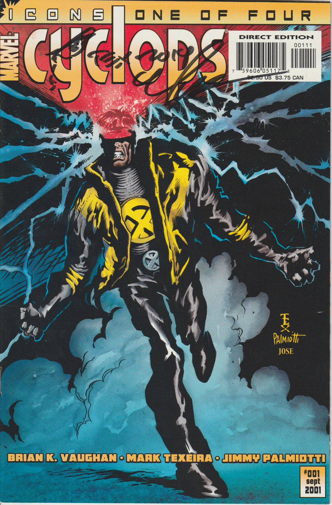 Cyclops #1 signed and Remarked by Mark Texeira
