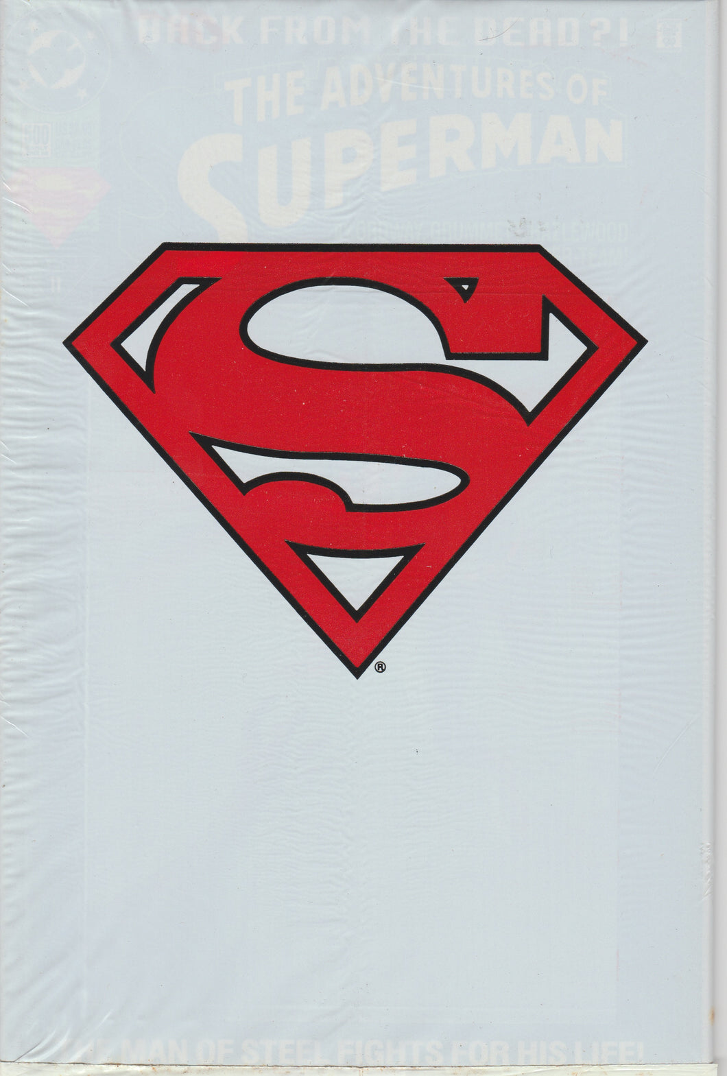 The Adventures of Superman 500 (in original white poly bag) with trading card