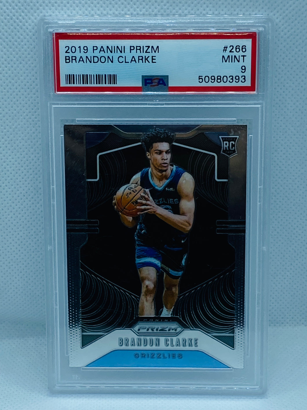 2019 Panini Prizm ROOKIE RC Brandon Clarke #266 - PSA mint 9