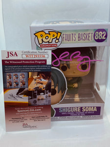 Shigure Soma 882 Fruits Basket signed by John Burgmeier in Pink with JSA CoA