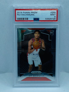 2019 Panini prizm Rui Hachimura #255 Rookie Psa 9