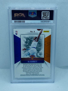 2020-21 Panini Hoops RJ Barrett #6 Spark Plugs PSA 8