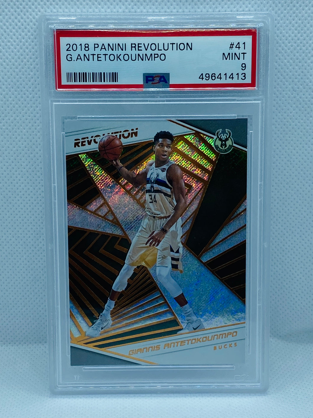 Giannis Antetokounmpo 2018 Panini Revolution PSA 9 MINT #41