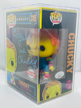 Load image into Gallery viewer, Chucky 315 Bride of Chucky (Black Light) Funko Pop signed by Ed Gale the actor who played Chucky
