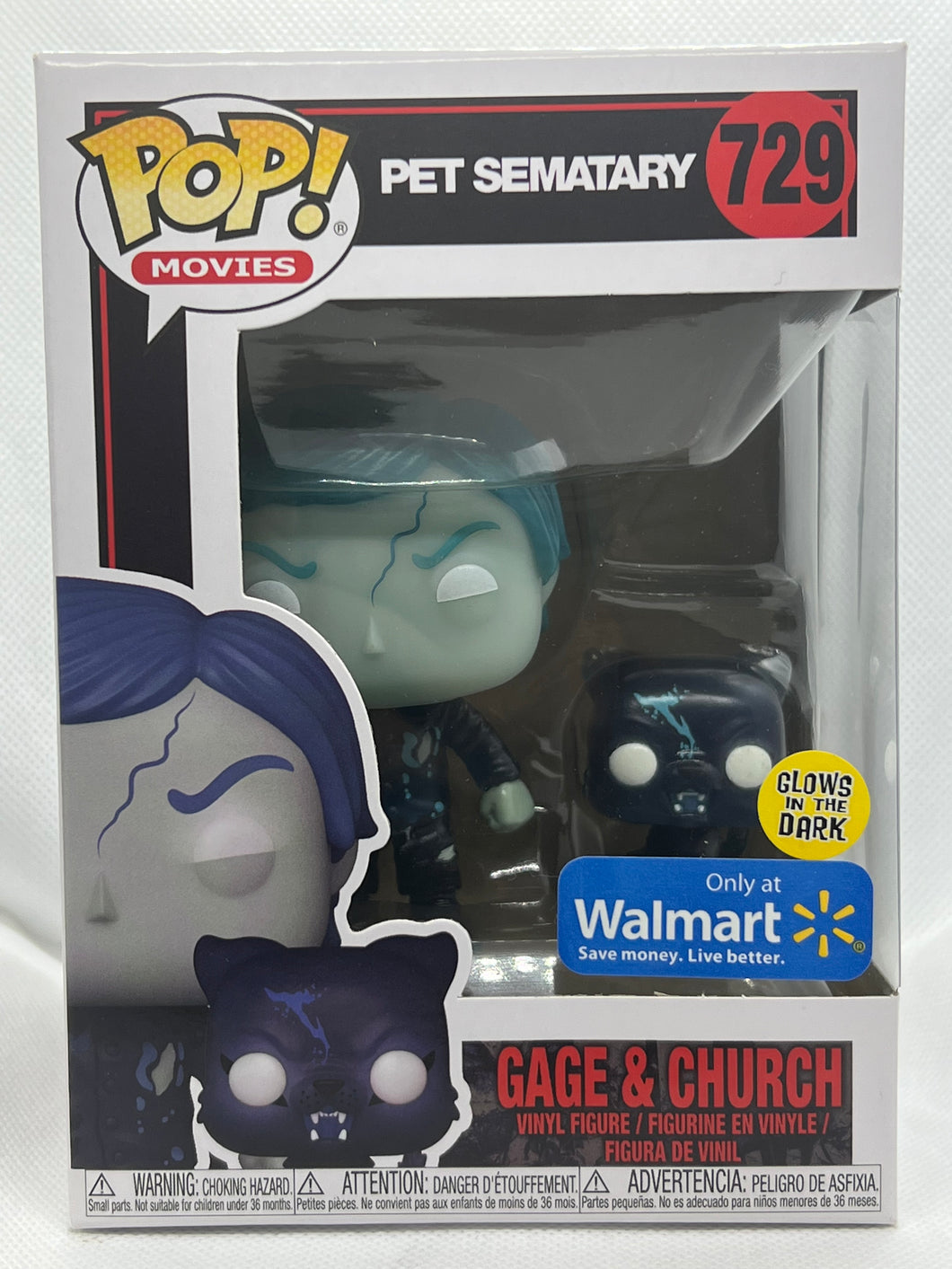 Gage & Church 729 Pet Semetary GITD Walmart Exclusive Funko Pop