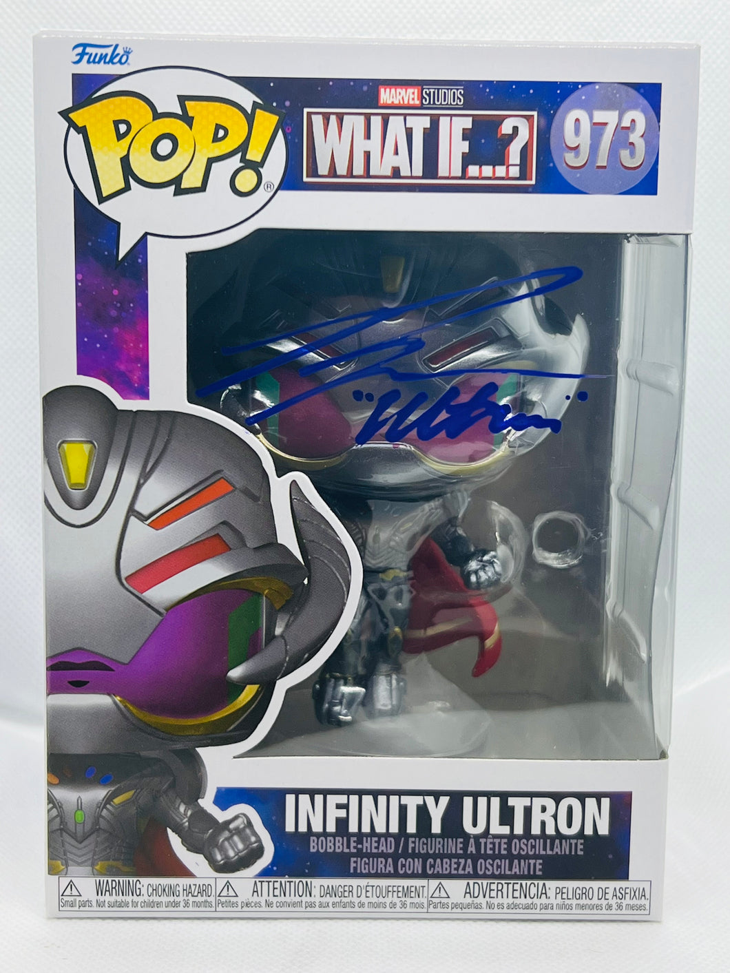 Infinity Ultron 973 What If? Funko Pop signed by Ross Marquand