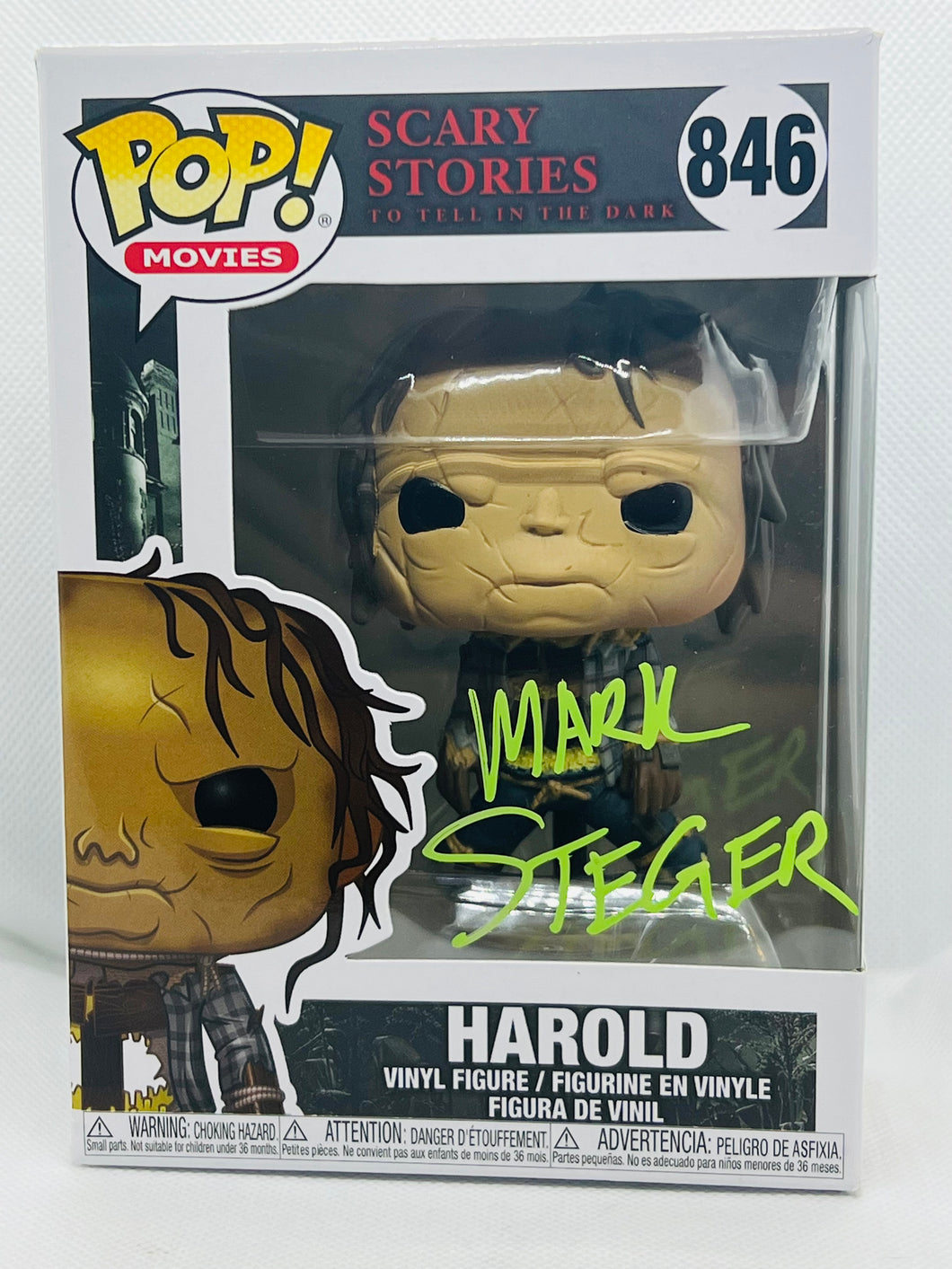 Harold (846) Scary Stories Funko Pop signed by Mark Steger