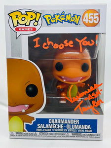 Charmander 455 Pokemon signed by Veronica Taylor with quote