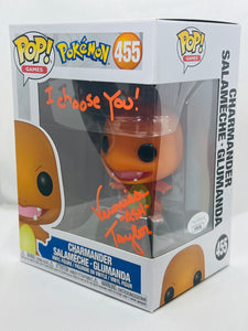 Charmander 455 Pokemon signed by Veronica Taylor with quote