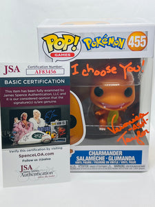 Charmander 455 Pokemon signed by Veronica Taylor with quote