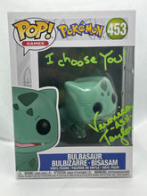 Load image into Gallery viewer, Bulbasaur 453 Pokemon signed by Veronica Taylor with quote
